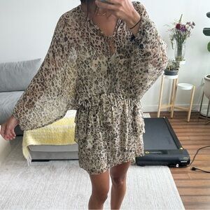 IRO Leopard Print Mini Dress
